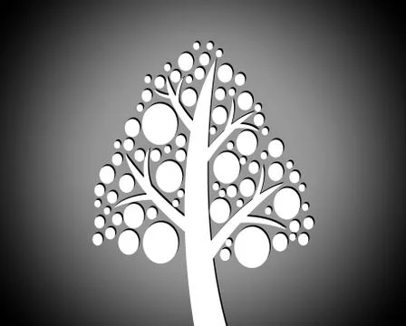 Set of trees with leaves Stock Illustration