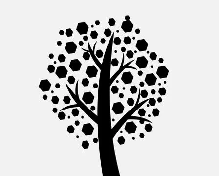 Set of trees with leaves 스톡 일러스트