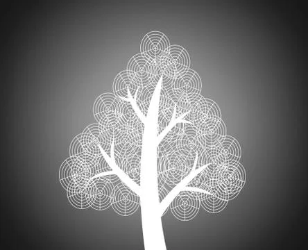 Set of trees with leaves Stock Illustration