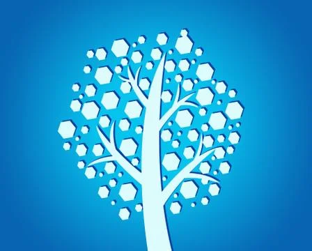 Set of trees with leaves Stock Illustration