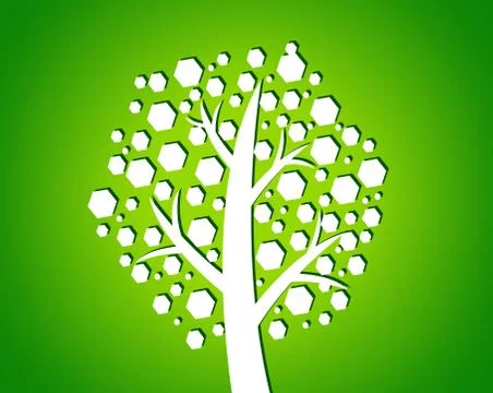 Set of trees with leaves Stock Illustration
