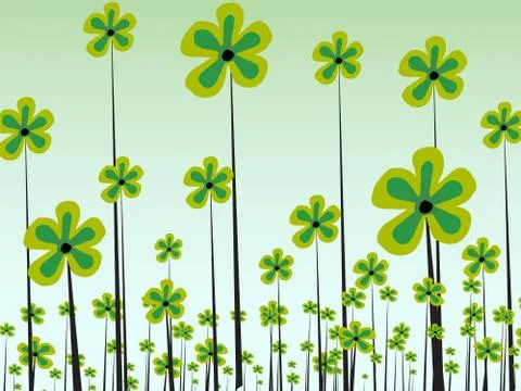 Set of trees with leaves Stock Illustration