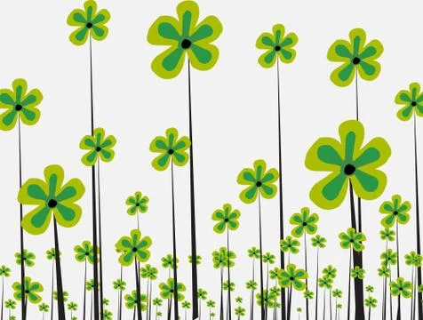 Set of trees with leaves Stock Illustration