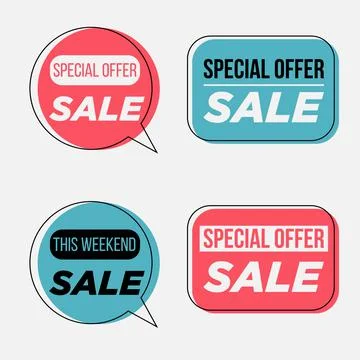 Set of trendy flat geometric vector banners. Stock Illustration