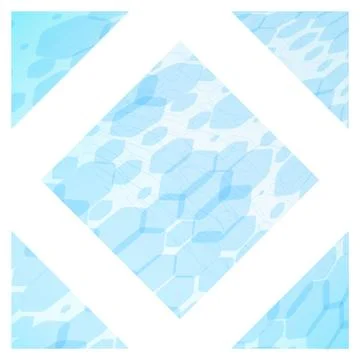 Set of triangle and rectangle backgrounds with light blue hexagon net. Stock Illustration