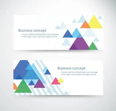 Set of triangle background wallpaper for website headers banner Stock-Illustration