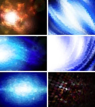 Set of triangle backgrounds Stock Illustration