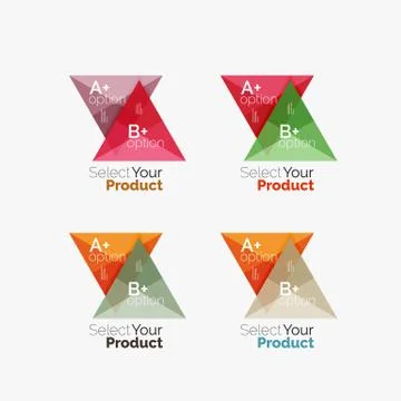 Set of triangle option infographic layouts イラスト素材