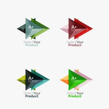 Set of triangle option infographic layouts Illustrazione stock