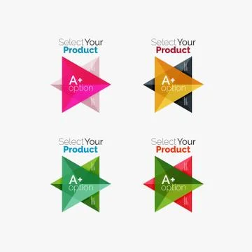 Set of triangle option infographic layouts イラスト素材
