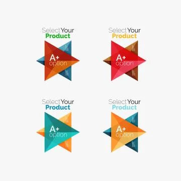 Set of triangle option infographic layouts 库存插图