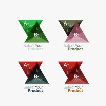 Set of triangle option infographic layouts Illustrazione stock