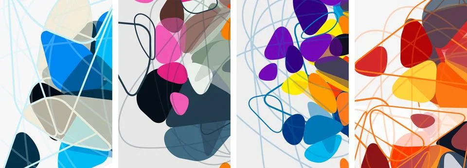 Set of triangle poster backgrounds. Vector illustration For Wallpaper, Banner Illustrazione stock