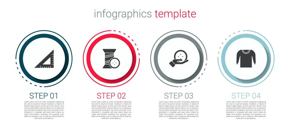 Set Triangular ruler, Sewing thread and button, and Sweater. Business Stock Illustration