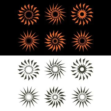 Set of tribal design logo Stock Illustration