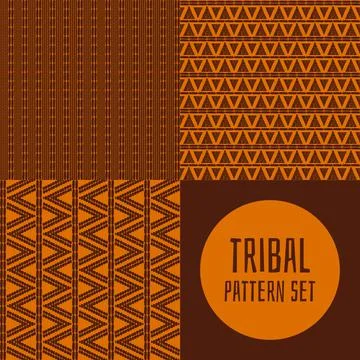 Set of tribal pattern vector seamless Stockillustratie
