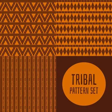 Set of tribal pattern vector seamless Stockillustratie