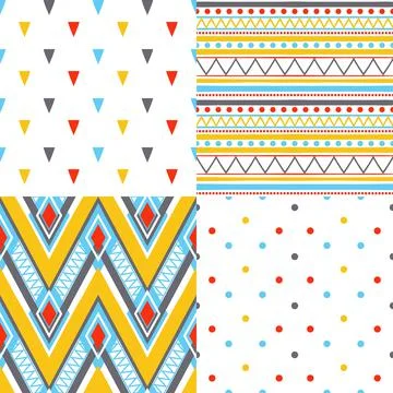 Set of tribal patterns Stock Illustration