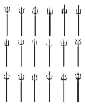 Set of trident Stock Illustration