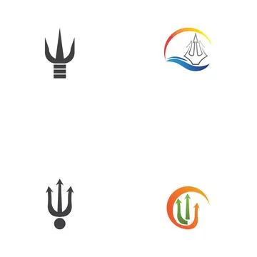 Set Trident Logo Template vector icon illustration design Stock Illustration