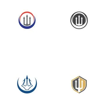 Set Trident Logo Template vector icon illustration design Stock Illustration
