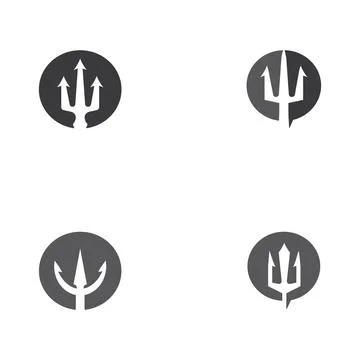 Set Trident Logo Template vector icon Stock Illustration