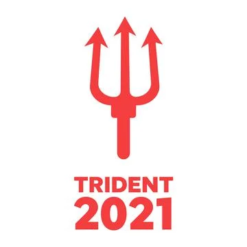 Set of trident silhouette. Pitchfork devil set. Trident devil icon Stock Illustration