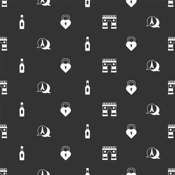 Set Triumphal Arch, Eiffel tower, Champagne bottle and Castle in the shape .. 스톡 일러스트