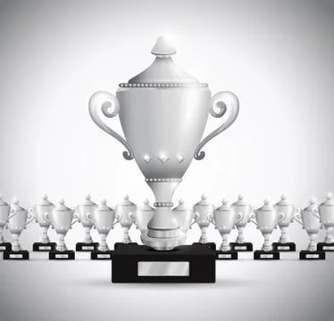 Set of trophies Stock Illustration