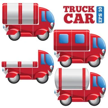 Set of trucks. Stock Illustration