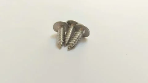 A set of truss head screws on a white background 스톡 동영상 314929817