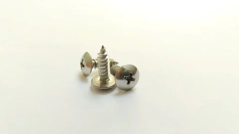 A set of truss head screws on a white background 스톡 동영상 314929818