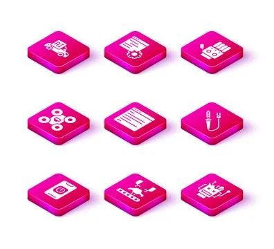 Set Turn off robot from phone, Robotic arm factory, Drone, Computer api int.. 库存插图