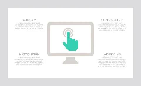Set of turquoise elements for infographic presentation slides with charts イラスト素材