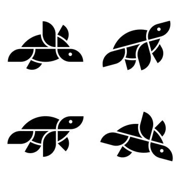 Set of Turtle logo Stock Illustration