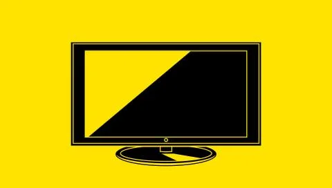 Set of  TV flat screen lcd, plasma realistic vector Illustrazione stock
