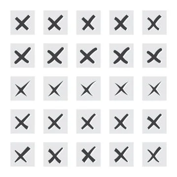 Set of twenty-five different black vector Illustrazione stock