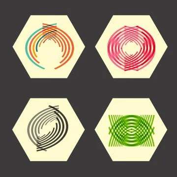 Set twirl elements of a simple design Stock-Illustration