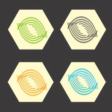 Set twirl elements of a simple design 스톡 일러스트