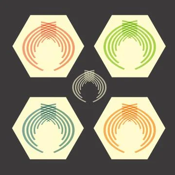 Set twirl elements of a simple design 스톡 일러스트