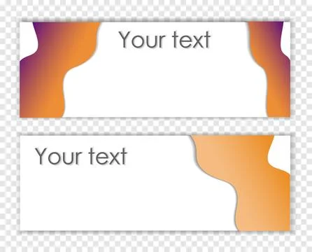 Set of two banners, templates, mockups with space for text and copy space. For Stock Illustration
