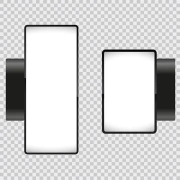 Set of Two billboards, an light box mock-up for ads design on transparency .. Stock Illustration