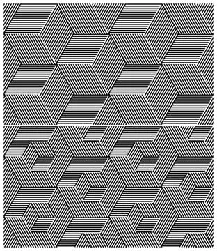 Set of two b&amp;w seamless patterns. cubic elements Stock Illustration