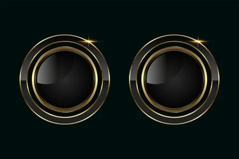 Set of two circles Luxury button vector, illustration, the  infographic wit.. Stock Illustration