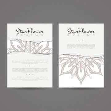 A set of two designs for brochures, leaflets, covers, leaflets, flyers, cards Stock Illustration