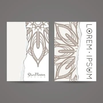 A set of two designs for brochures, leaflets, covers, leaflets, flyers, cards Stock Illustration