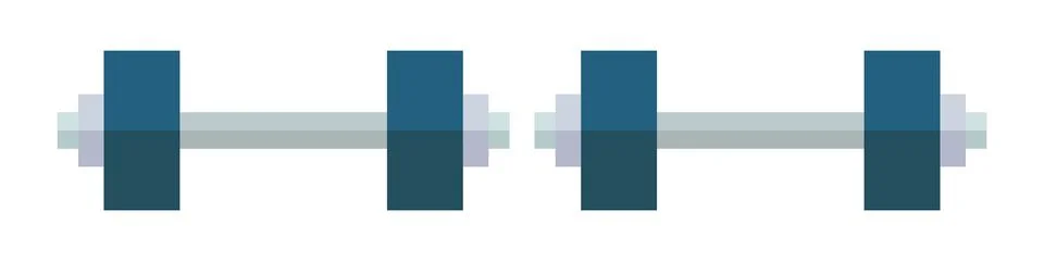 Set of two dumbbell icons. Vector. Stock Illustration