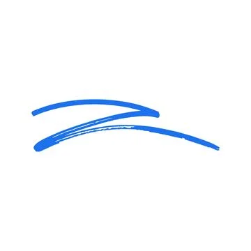 A set of two dynamic, abstract swooshes or brush strokes. This energetic hand Stock Illustration