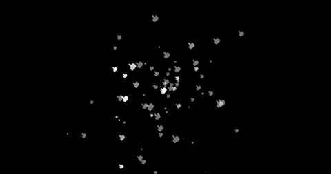 Set of two explosions of likes on a black background Stock Footage 264116057