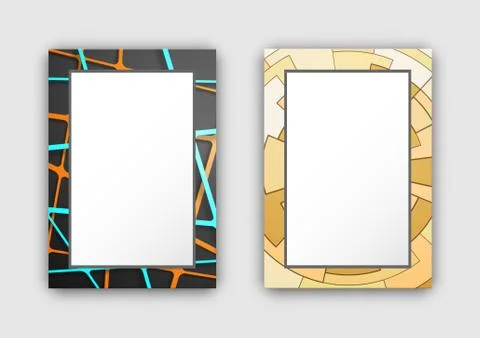 Set of Two Frames Dark Light Vector Illustration Illustrazione stock